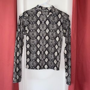 snakeskin turtle neck